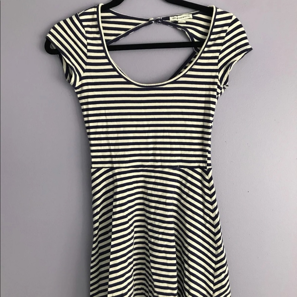 American Eagle Striped Fit and Flare Dress